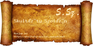 Skultéty Szolón névjegykártya